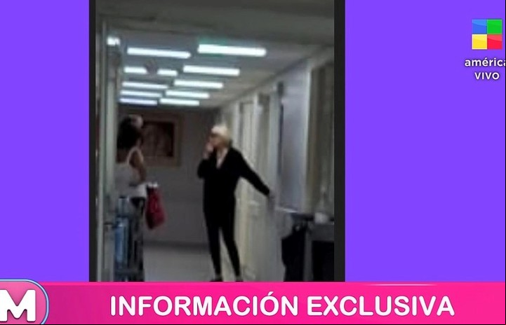 Susana Giménez en el Mater Dei, mientras acompaña a su hija. Foto: Captura TV.