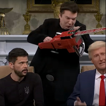 Una patoteada histórica, la motosierra en un sketch y Musk quiere salir de la OTAN: Carnaval para todo el mundo