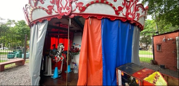 Otra vez vandalizaron "la calesita de don Atilio", símbolo de Castelar