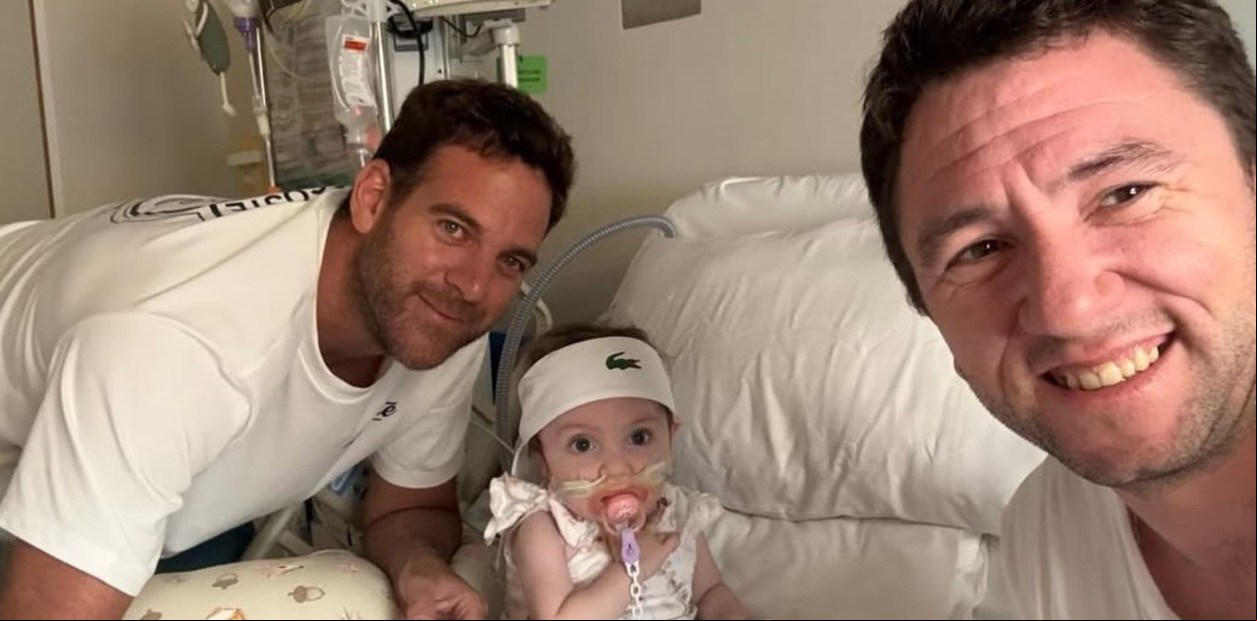 El tierno gesto de Juan Martín Del Potro con Inés, una beba tandilense de un año que espera un trasplante de corazón para seguir viviendo