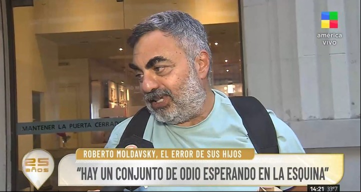 Roberto Moldavsky defendió a su hijo, Eial tras las críticas que recibió por la polémica con Lali Espósito.