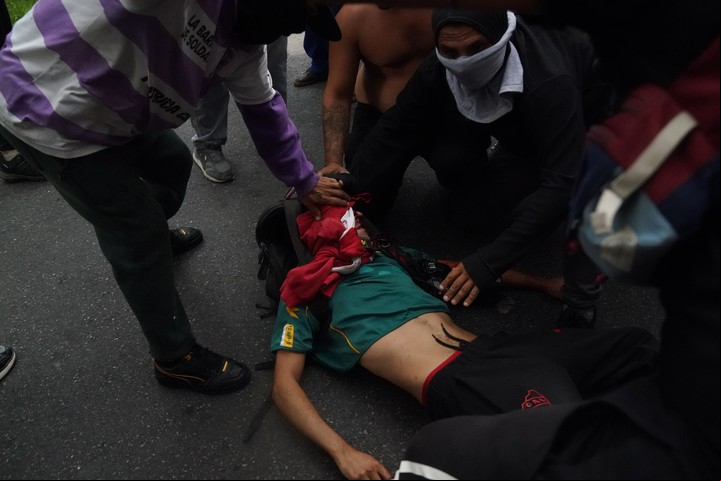Pablo Grillo, el fotógrafo herido por un disparo de gas lacrimógeno en el Congreso (Foto: Emanuel Fernández)