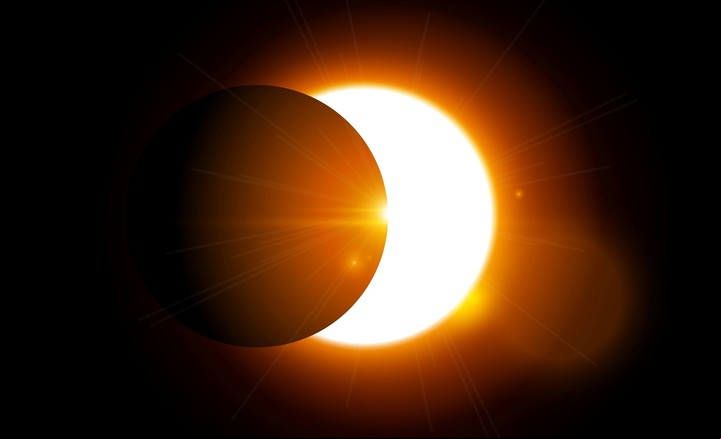 El eclipse del 29 de marzo es el último del eje Libra-Aries de esta década. Foto: ilustración Shutterstock