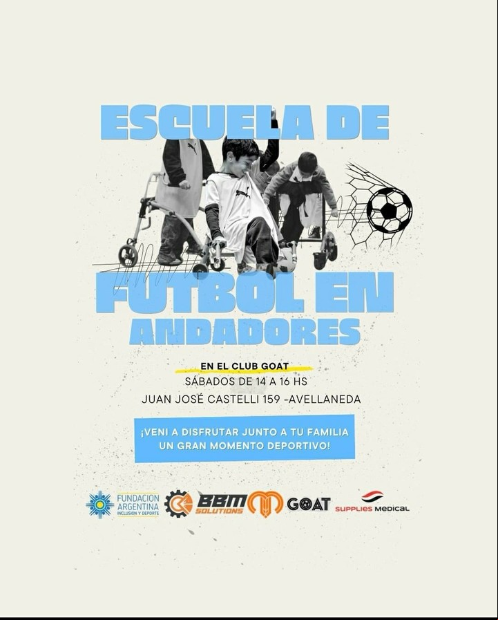 Fútbol en andadores, una actividad que tendrá su propia escuela.