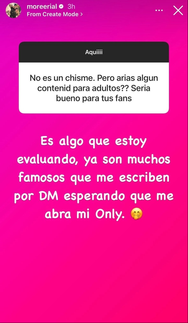 Morena Rial reveló que quiere vender contenido para adultos. 