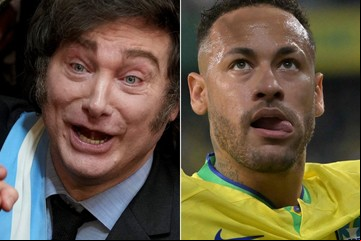 "Con lo que le gusta la joda...": la chicana de Javier Milei a Neymar por la goleada de la Selección Argentina a Brasil