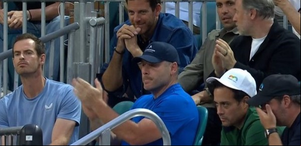 Juan Martín Del Potro sorprendió a Novak Djokovic: qué dijo el serbio tras ver al argentino sentado en su banco en el Masters 1000 de Miami