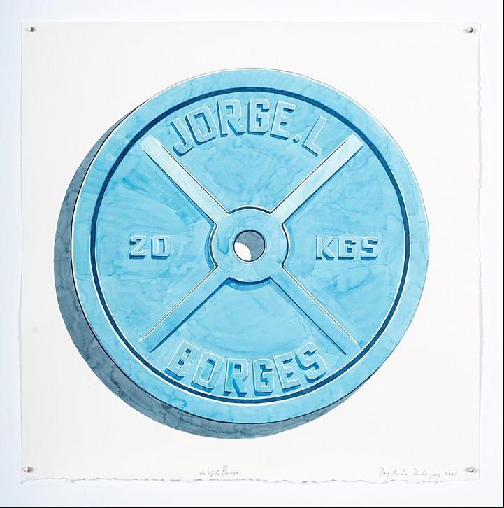 20 kg. de Jorge Luis Borges, del artista cubano Dagoberto Rodríguez.