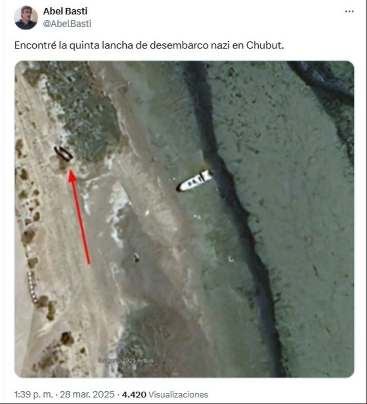 Estos botes podrían ser evidencia de una operación de escape organizada por los nazis hacia Argentina. Foto: Instagram @AbelBasti.