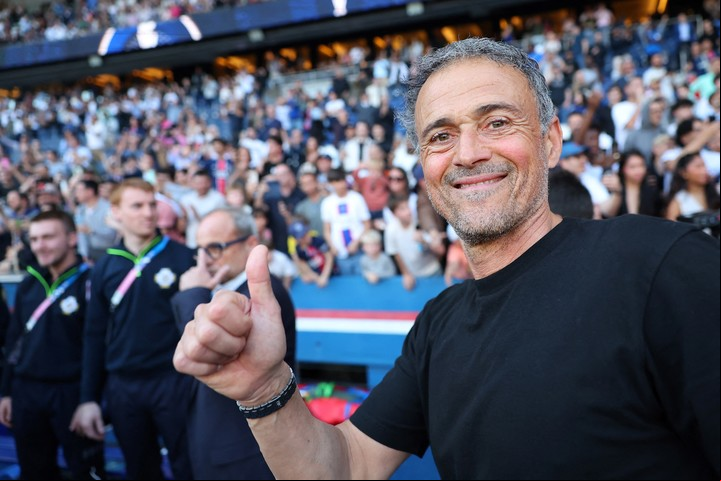 Luis Enrique ya se aseguró la Ligue1 con el PSG. REUTERS/Franck Fife