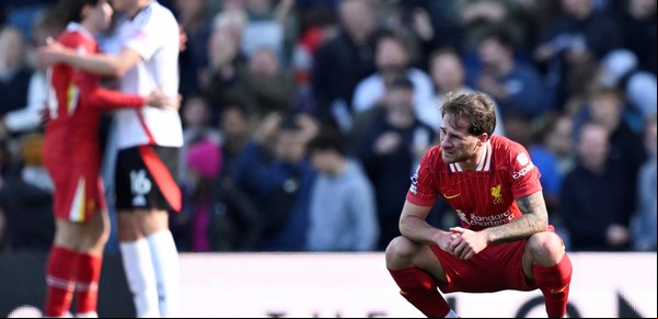 Mac Allister hizo un golazo para el Liverpool, pero Fulham lo dio vuelta en 14 minutos y el líder de la Premier perdió tras 26 partidos