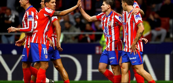 La armada argentina dio la cara por el Cholo Simeone: Atlético de Madrid goleó a Valladolid con un doblete de Julián Álvarez y un golazo de Giuliano Simeone