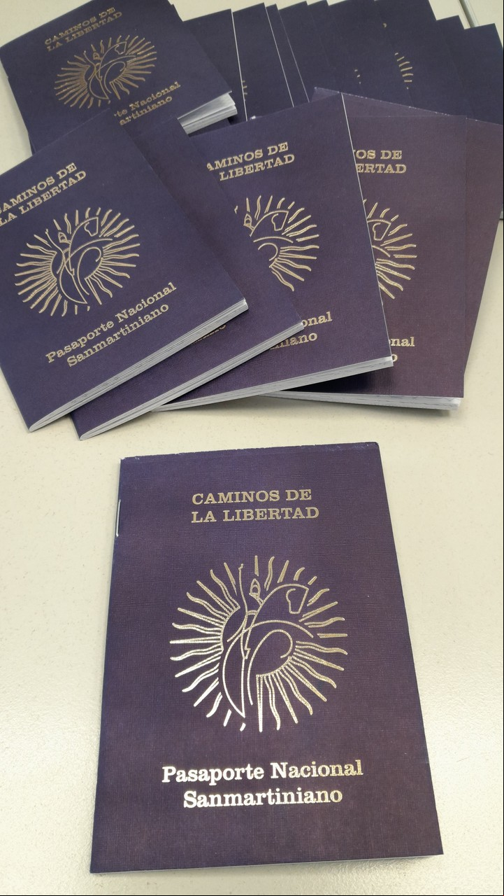 Ejemplares del Pasaporte Sanmartiniano. Foto Turismo Nación