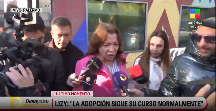 Lizy Tagliani confirmó que la adopción de su hijo Tati "sigue su curso normalmente". Captura TV