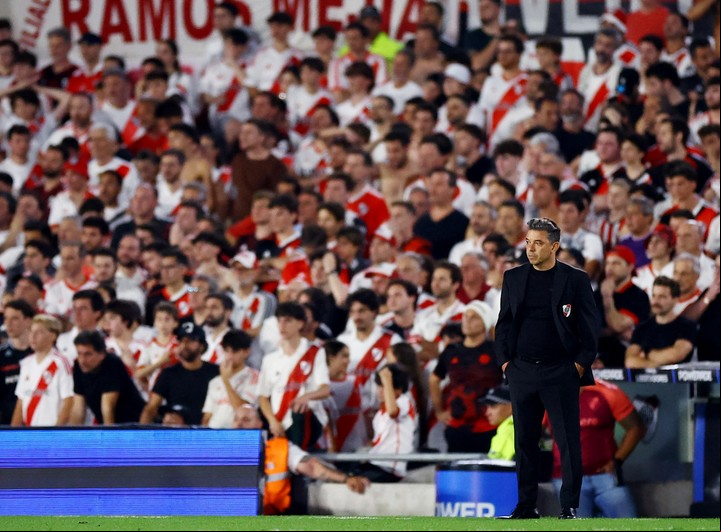 Gallardo en su templo: el Muñeco y el Monumental, dos de los puntos fuertes de River.
Foto: Reuter