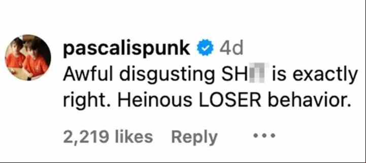 El comentario de Pedro Pascal en Instagram. Foto: captura Instagram
