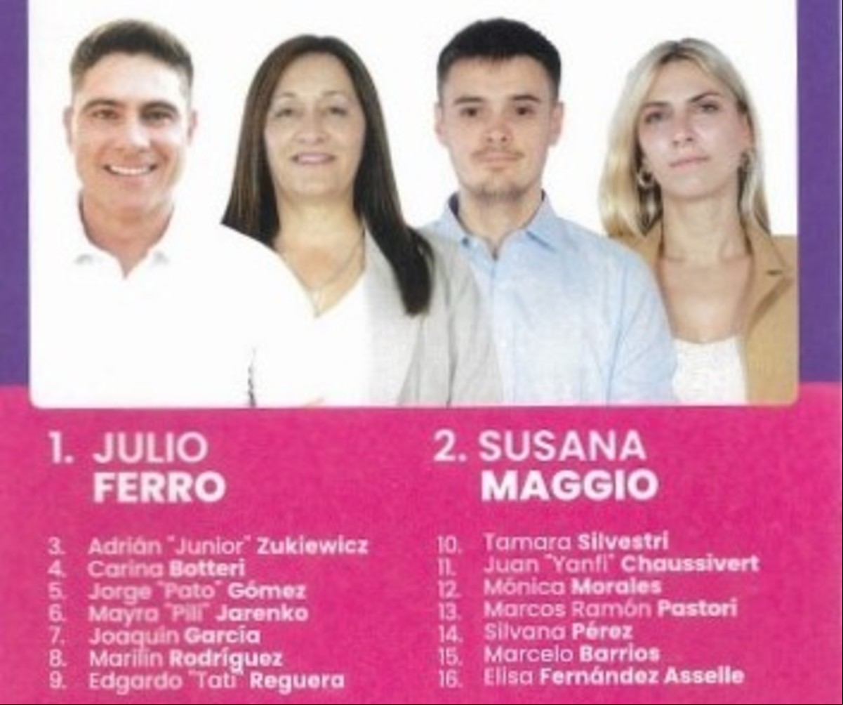Lista completa de "Chaco Puede + Libertad Avanza" para la elecciones de Chaco 2025. Foto: Tribunal Electoral de Chaco