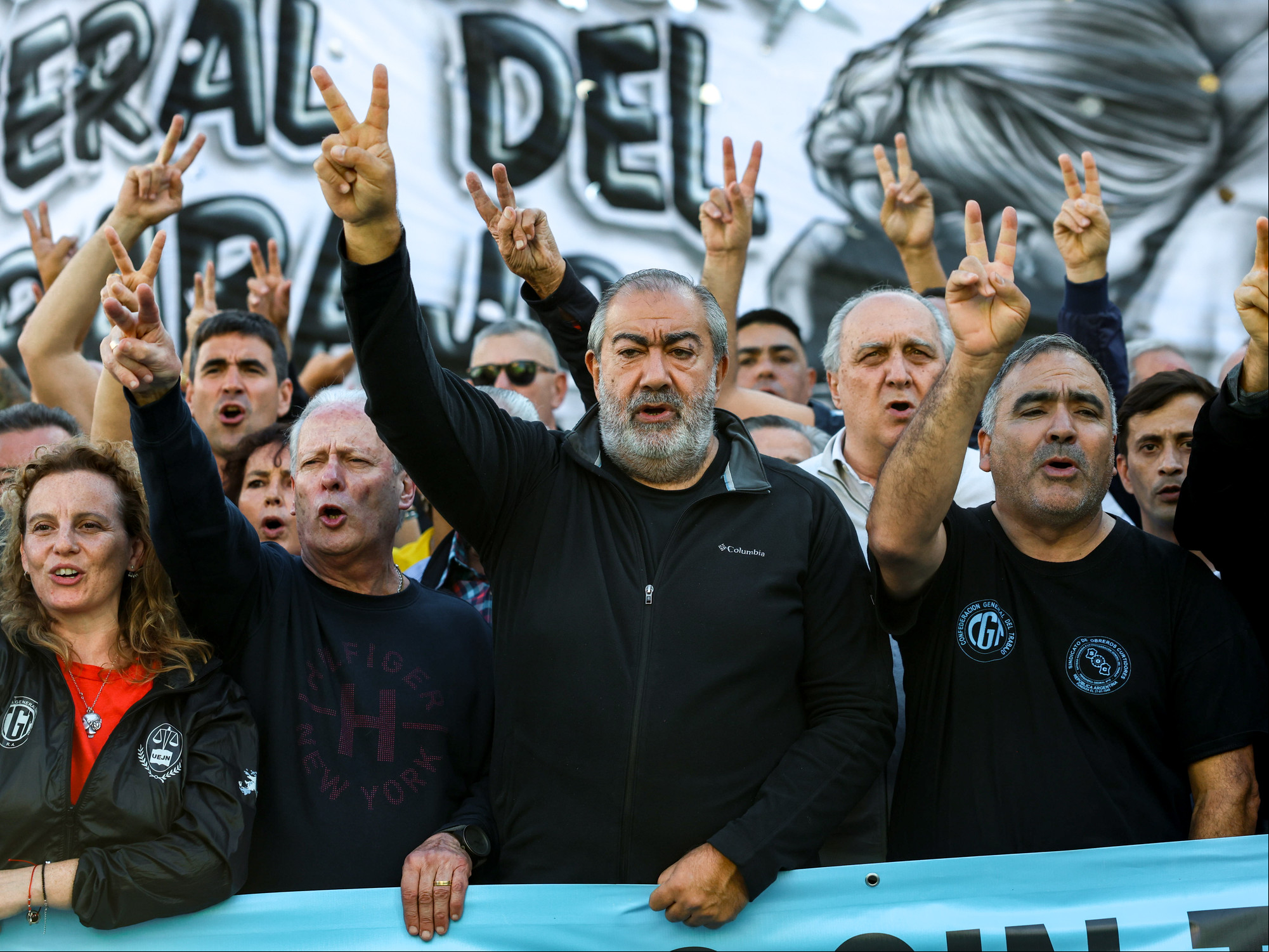 La marcha de la CGT terminó con una cumbre con Kicillof, el gran rival de Cristina