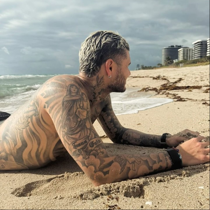 Mauro Icardi, retratado por La China Suárez. Foto: Instagram.