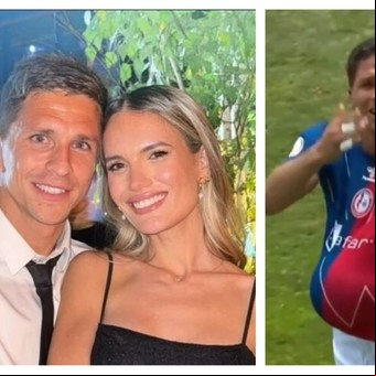Gianluca Simeone metió un golazo y en el festejo anunció el embarazo de Eva Bargiela: "Todos súper felices"