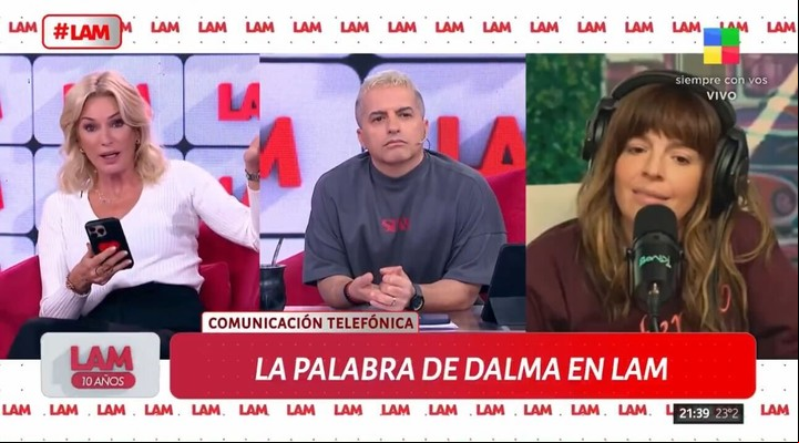El fuerte cruce de Yanina Latorre y Dalma Maradona. Foto: Captura TV