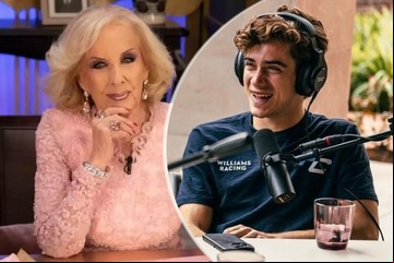 Franco Colapinto, a la Fórmula 1: Mirtha Legrand lo felicitó y él le respondió con un firme pedido