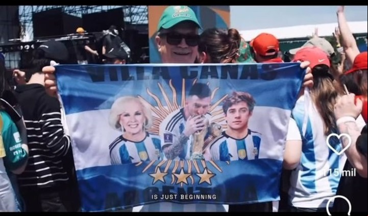 La imagen que compartió Mirtha Legrand para manifestarle su apoyo a Franco Colapinto.
