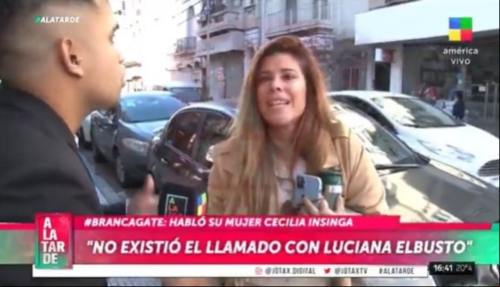 Cecilia Insinga aseguró que sigue en pareja con Diego Brancatelli. Captura TV.