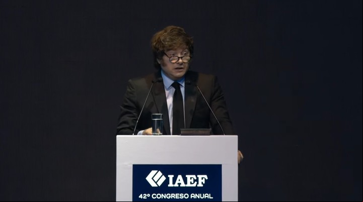 Javier Milei en IAEF.