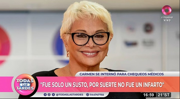 Carmen Barbieri habló desde la clínica Zabala tras su internación. | Foto: El Nueve