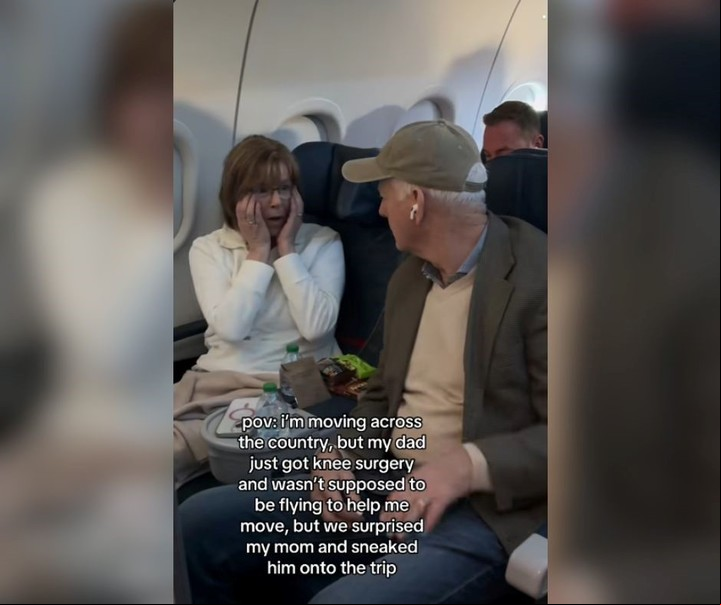 La emoción de la mujer al ver a su marido. Foto: captura de video/TikTok @ava___blackwell.