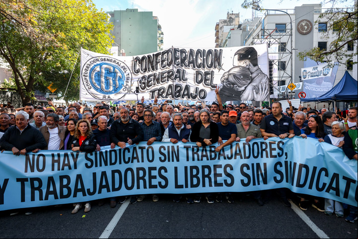 La CGT en la última marcha realizada por el Día del Trabajador. Foto Cristina Sille.