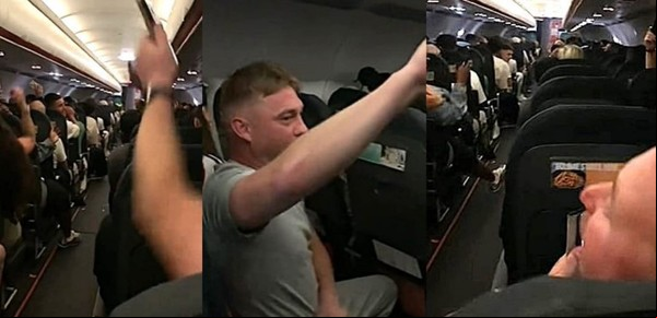 Vuelo del infierno: grabó a turistas "borrachos y colocados" en el avión y se hizo viral