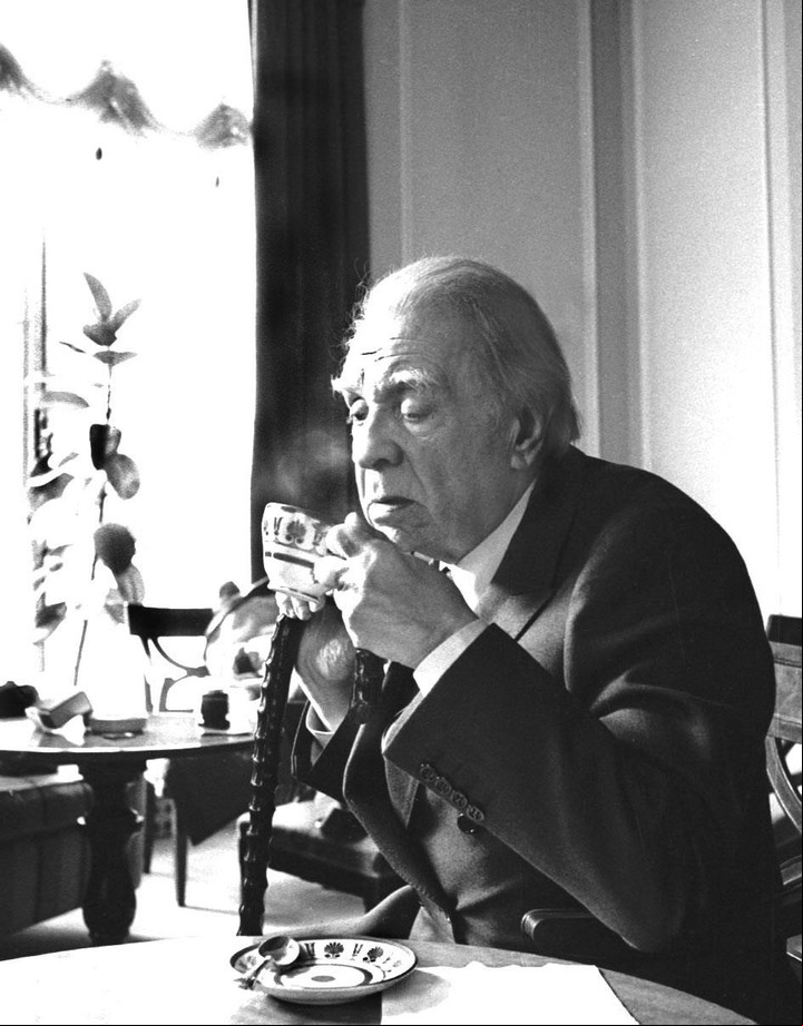 Jorge Luis Borges, Roma, 1981. Foto de Roberto Pera.