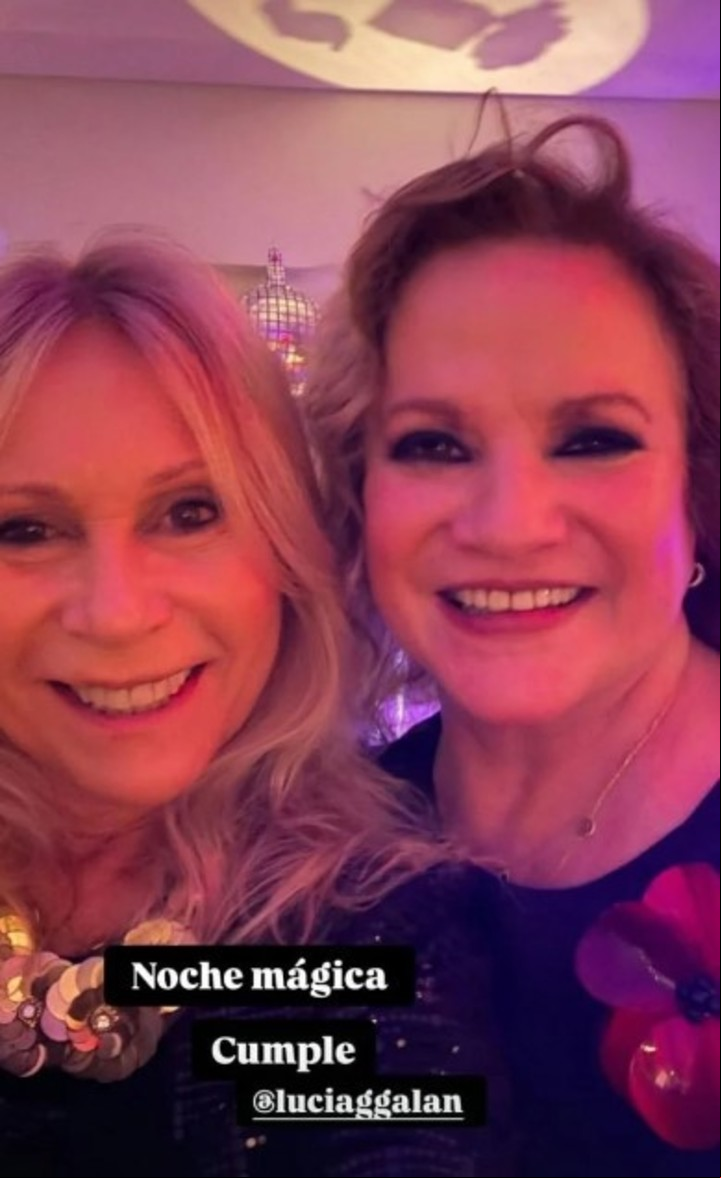 Lucía Galán con Ana Rosenfeld en la fiesta de su cumpleaños.