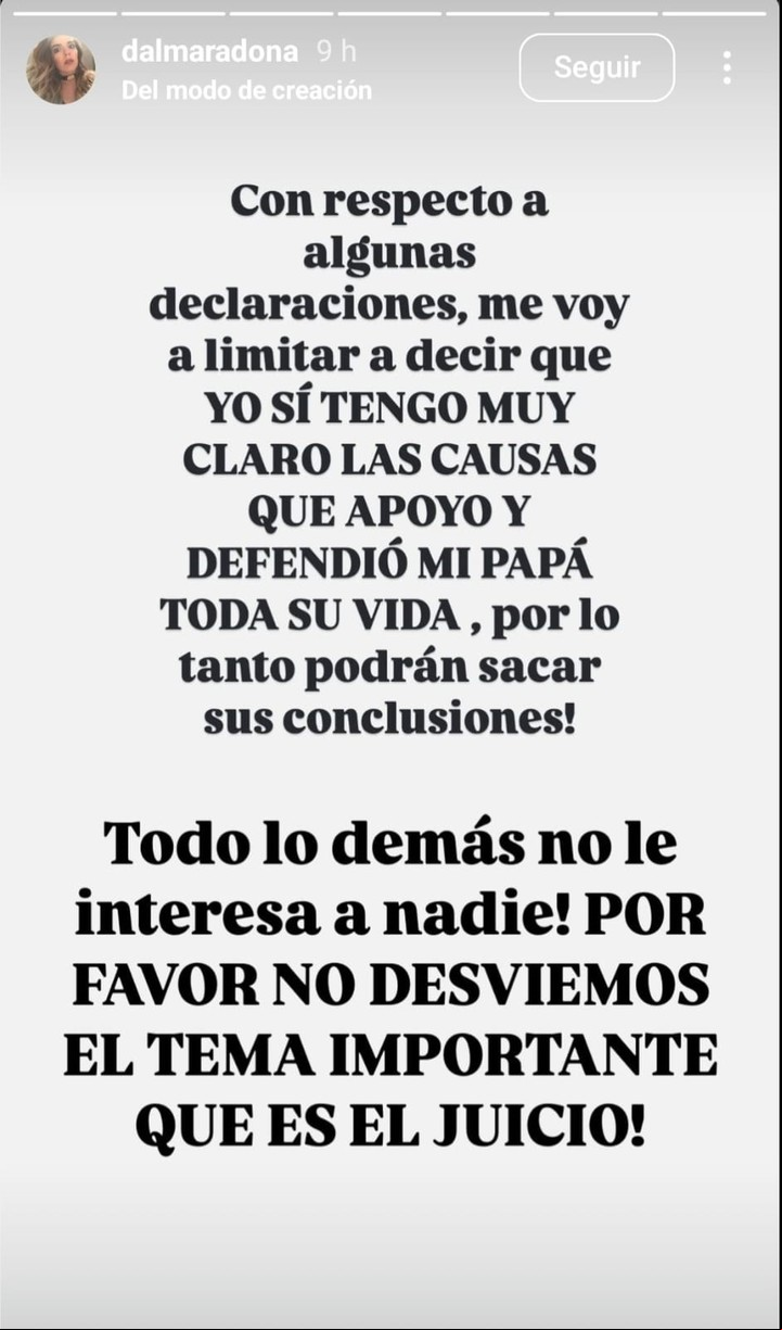 La historia de IG de Dalma Maradona.