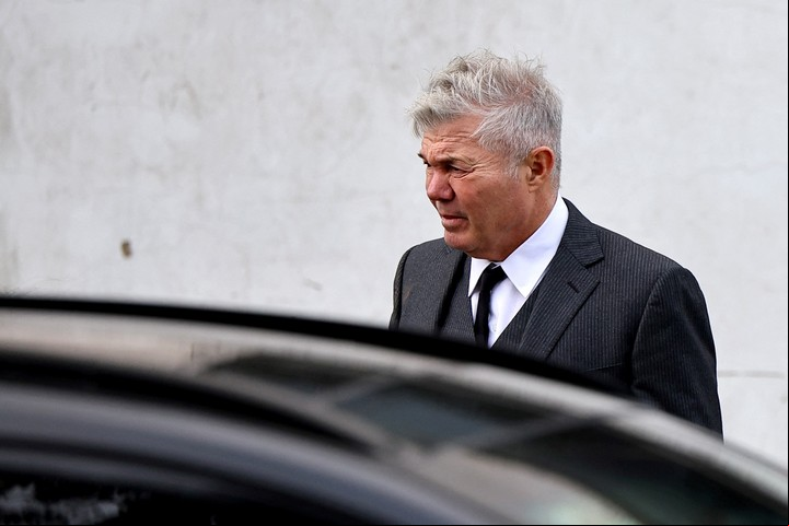 El abogado Fernando Burlando durante el juicio por la muerte de Maradona. Foto Reuters.