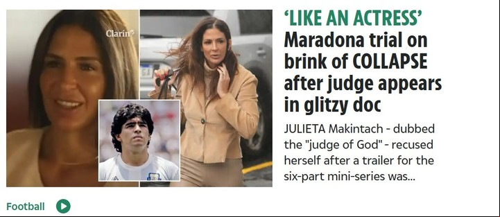 The Sun, de Inglaterra. Foto: captura